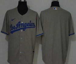 Nike Los Angeles Dodgers #Blank Gray los Game Authentic Stitched MLB Jersey