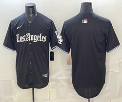 Nike Los Angeles Dodgers Blank Black Gothic Edition Vapor Premier Jersey