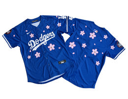 Nike Los Angeles Dodgers Blank Blue Tokyo Series Limited Authentic Stitched MLB Jersey