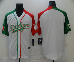 Nike Los Angeles Dodgers Blank White Mexican Heritage Culture Night Jersey Mexico Authentic Stitched MLB jersey