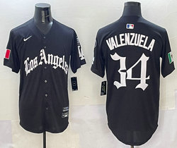 Nike Los Angeles Dodgers #34 Fernando Valenzuela Black 5(V) Joint MLB Jersey