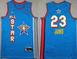 Jordon Los Angeles Lakers #23 Lebron James 2025 all star Authentic Stitched NBA Jersey