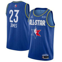 Los Angeles Lakers #23 Lebron James Blue 2020 All star Authentic Stitched NBA Jersey