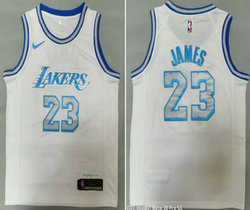 Nike Los Angeles Lakers #23 Lebron James White City Authentic Stitched NBA Jersey