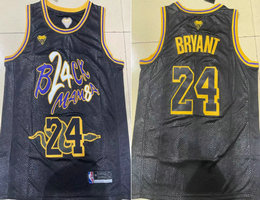 Nike Los Angeles Lakers #24 Black Snake Authentic Stitched NBA Jersey