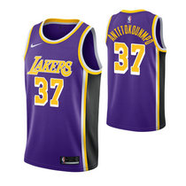 Nike Los Angeles Lakers #37 Kostas Antetokounmpo Purple Game Authentic Stitched NBA Jersey