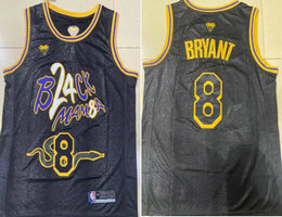 Nike Los Angeles Lakers #8 Black Snake Authentic Stitched NBA Jersey