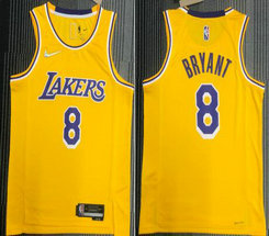 Nike Los Angeles Lakers #8 Kobe Bryant 75th anniversary With Advertising Authentic Stitched NBA Jersey