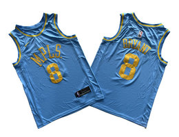 Nike Los Angeles Lakers #8 Kobe Bryant Blue Throwback Authentic Stitched NBA jerseys