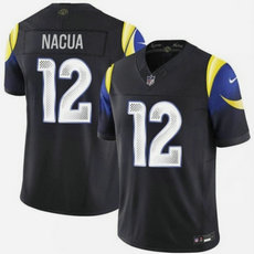 Nike Los Angeles Rams #12 Puka Nacua 2025 Black Rivalries NFL jersey