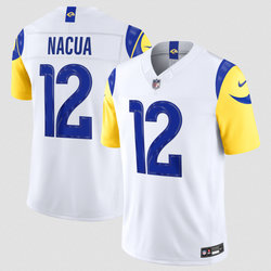 Nike Los Angeles Rams #12 Puka Nacua White 2026 Authentic Stitched NFL Jersey