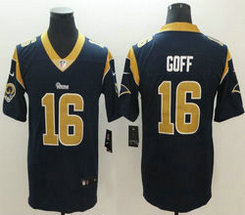 Nike Los Angeles Rams #16 Jared Goff Navy Blue Vapor Untouchable Limited Authentic Stitched NFL Jerseys