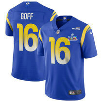 Nike Los Angeles Rams #16 Jared Goff Royal Super Bowl LX 60 Patch Jersey