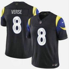Nike Los Angeles Rams #8 Jared Verse 2025 Black Rivalries NFL jersey