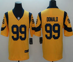 Nike Los Angeles Rams #99 Aaron Donald Gold Rush Authentic stitched NFL jersey