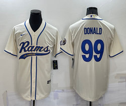 Nike Los Angeles Rams #99 Aaron Donald Gream Joint adults Authentic Stitched baseball jersey