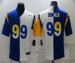 Nike Los Angeles Rams #99 Aaron Donald Royal and white Authentic Stitched NFL Jerseys