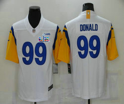 Nike Los Angeles Rams #99 Aaron Donald White Super Bowl LX 60 Patch Jersey