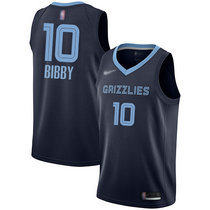 Nike Memphis Grizzlies #10 Mike Bibby Navy Blue Game Authentic Stitched NBA Jersey