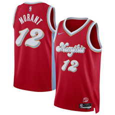 Nike Memphis Grizzlies #12 Ja Morant Red 2024-25 City Edition Stitched Basketball Jersey
