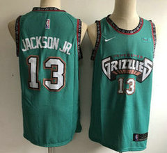 Nike Memphis Grizzlies #13 Jaren Jackson Jr Throwback Game With Advertising Authentic Stitched NBA Jersey
