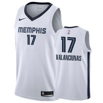 Nike Memphis Grizzlies #17 Jonas Valanciunas White Game Authentic Stitched NBA Jersey