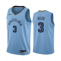 Nike Memphis Grizzlies #3 Grayson Allen Lihgt Blue Game Authentic Stitched NBA Jersey