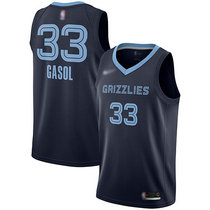 Nike Memphis Grizzlies #33 Marc Gasol Navy Blue Game Authentic Stitched NBA Jersey