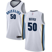 Nike Memphis Grizzlies #50 Bryant Reeves White Game Authentic Stitched NBA Jersey