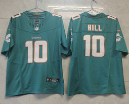 Nike Miami Dolphins #10 Tyreek Hill Aqua 2023 F.U.S.E Vapor Stitched Football Jersey