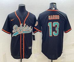 Nike Miami Dolphins #13 Dan Marino Black Joint Authentic Stitched baseball jersey