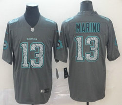 Nike Miami Dolphins #13 Dan Marino Gray Fashion Static Limited Authentic Stitched NFL Jersey