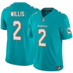 Nike Miami Dolphins #2 Malik Willis Aqua Stitched NFL Jersey