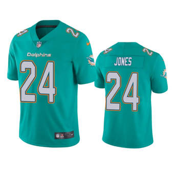 Nike Miami Dolphins #24 Byron Jones Aqua Green Vapor Untouchable Authentic Stitched NFL Jersey
