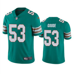 Nike Miami Dolphins #53 Cameron Goode Green Throwback Vapor Untouchable Authentic Stitched NFL Jersey