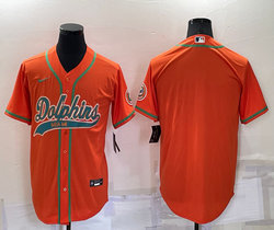 Nike Miami Dolphins Blank Orange Joint adults Authentic Stitched baseball jersey