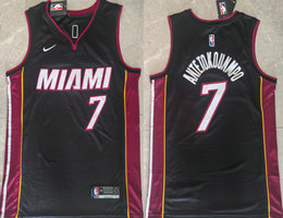 Nike Miami Heat #7 Giannis Antetokounmpo Black Authentic Stitched NBA Jersey