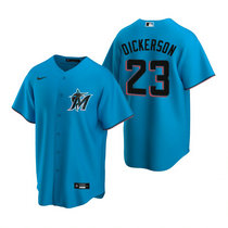 Nike Miami Marlins #23 Corey Dickerson Blue Game Authentic Stitched MLB Jersey