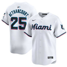 Nike Miami Marlins #25 Christian Bethancourt White 2024 Authentic Stitched MLB Jersey