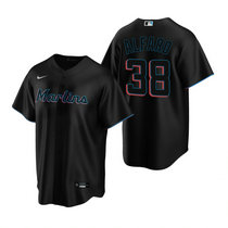 Nike Miami Marlins #38 Jorge Alfaro Black Game Authentic Stitched MLB Jersey