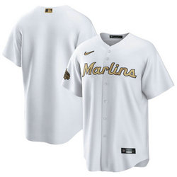 Nike Miami Marlins Blank White 2022 All Star Authentic Stitched MLB Jersey