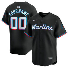 Nike Miami Marlins Customized Black 2024 Authentic Stitched MLB Jersey