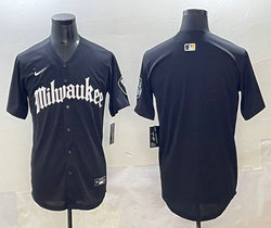 Nike Milwaukee Brewers Blank Black 5(V) Joint MLB Jersey