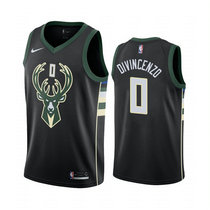Nike Milwaukee Bucks #0 Donte DiVincenzo Black Game Authentic Stitched NBA Jersey