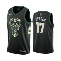 Nike Milwaukee Bucks #17 Dragan Bender Black Game Authentic Stitched NBA Jersey
