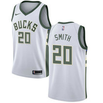 Nike Milwaukee Bucks #20 Jason Smith White Game Authentic Stitched NBA Jersey