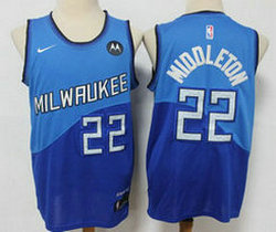 Nike Milwaukee Bucks #22 Khris Middleton 2021 City Authentic Stitched NBA Jersey