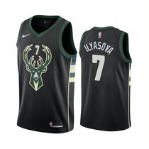 Nike Milwaukee Bucks #7 Ersan Ilyasova Black Game Authentic Stitched NBA Jersey
