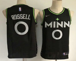 Nike Minnesota Timberwolves #0 D'Angelo Russell 2020-21 City With Advertising Authentic Stitched NBA jersey