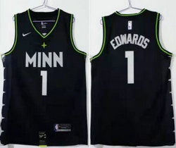 Nike Minnesota Timberwolves #1 Anthony Edwards 20-21 City 2020 NBA Draft First Authentic Stitched NBA Jersey